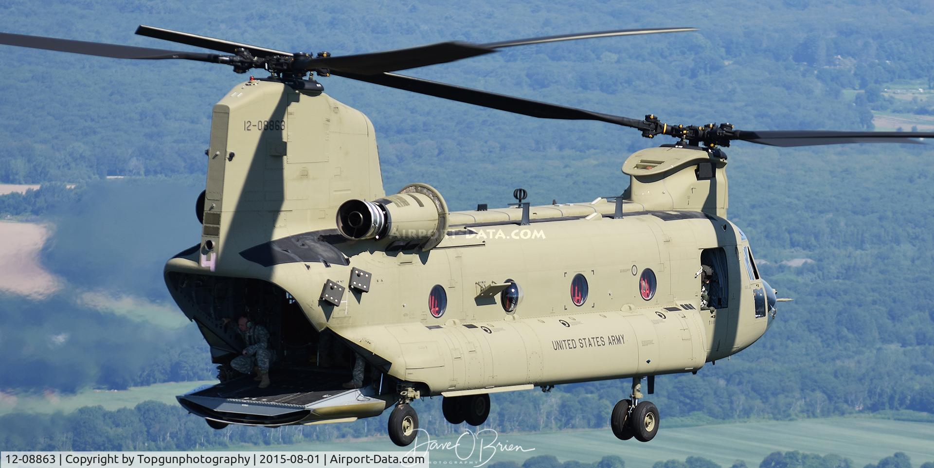 12-08863, 2012 Boeing CH-47F Chinook C/N M.8863, coming up over the Jump Zone