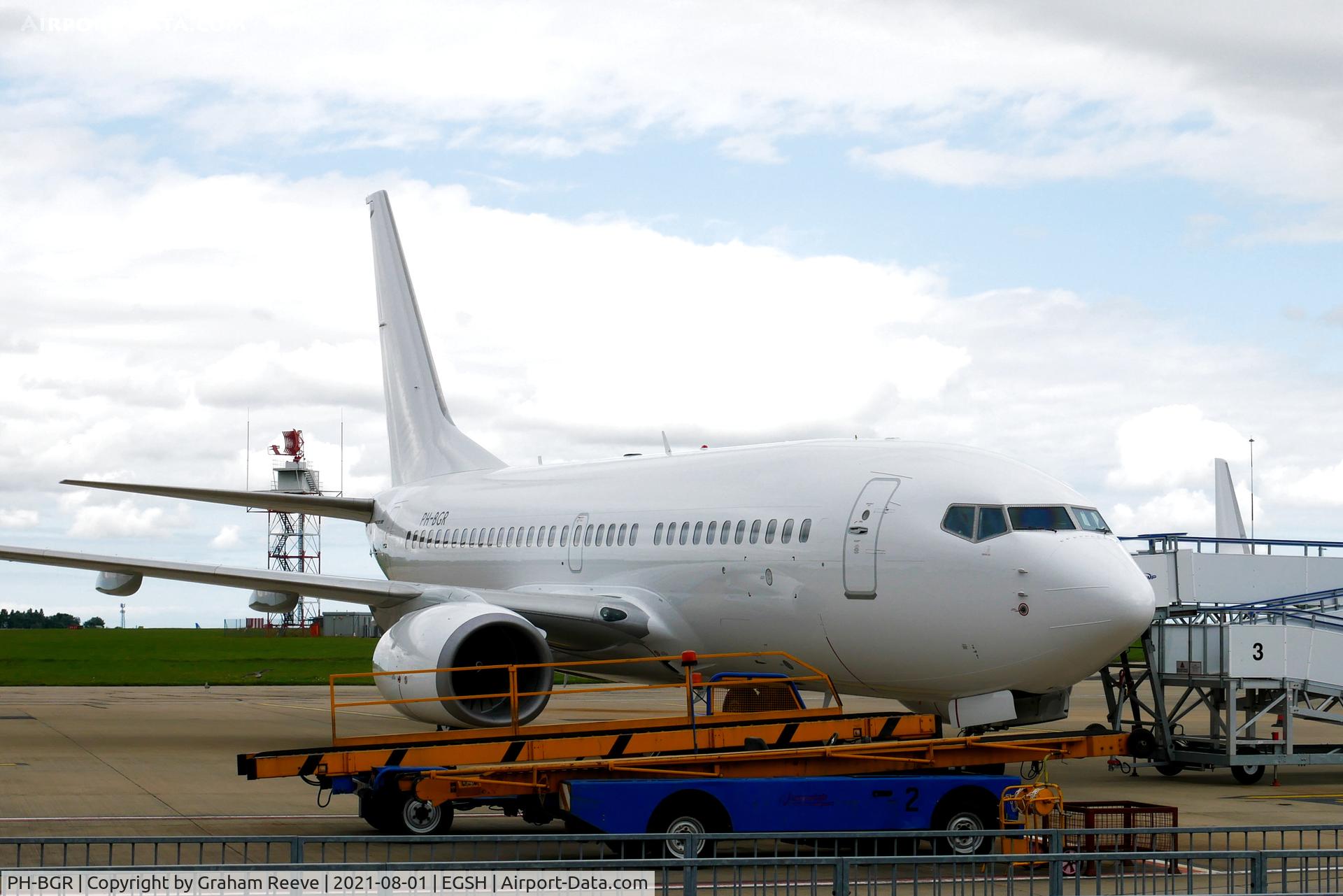 PH-BGR, 2011 Boeing 737-7K2 C/N 39446, On stand 5 at Norwich.