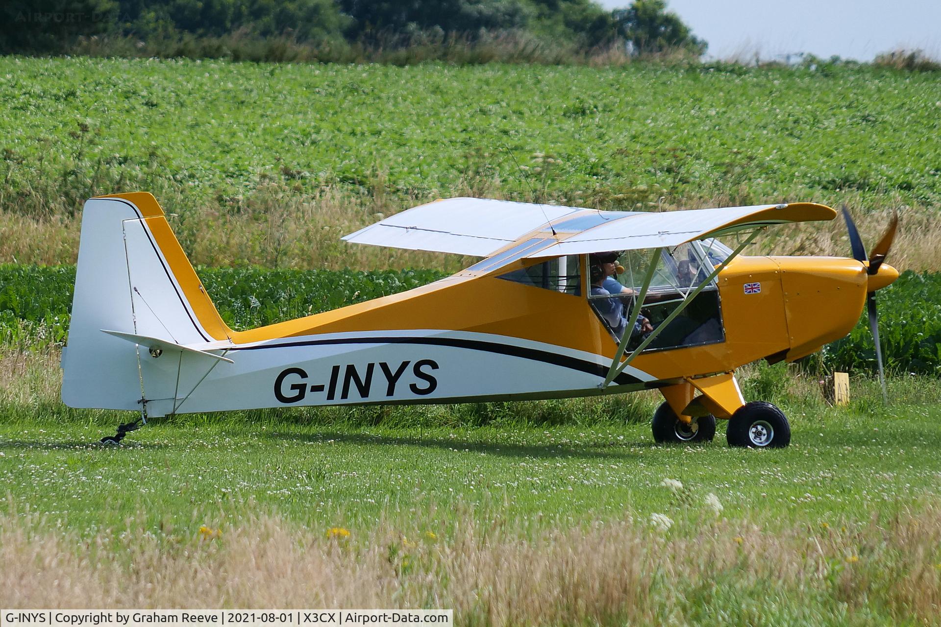 G-INYS, 2018 TLAC Sherwood Scout C/N LAA 345-15538, Just landed at Northrepps.