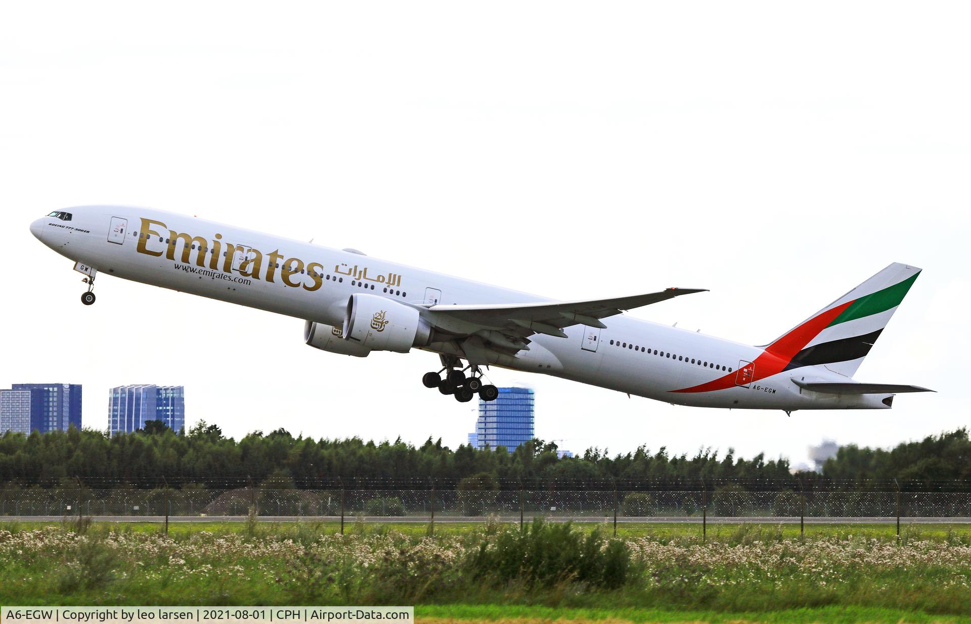 A6-EGW, 2012 Boeing 777-31H/ER C/N 35601, Copenhagen 1.8.2021