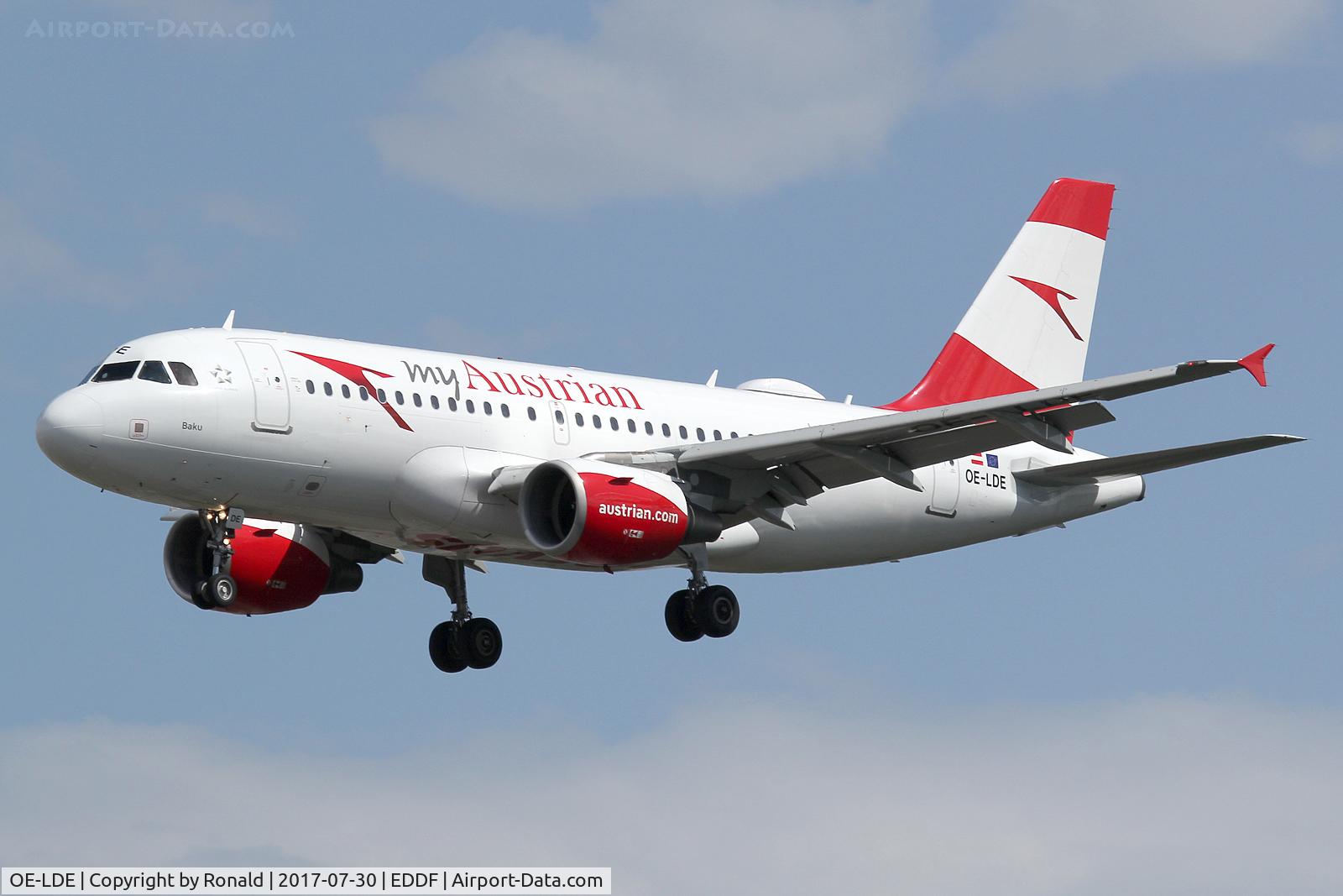 OE-LDE, 2005 Airbus A319-112 C/N 2494, at fra