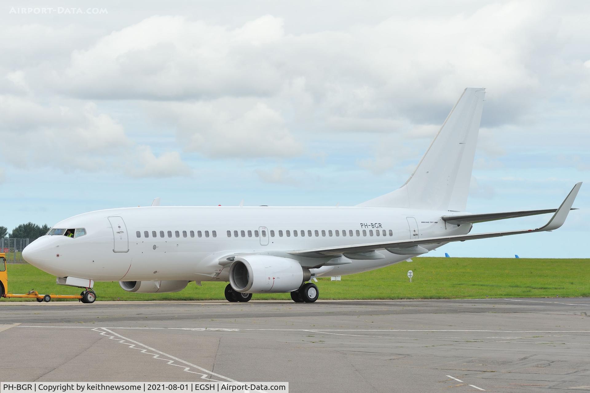 PH-BGR, 2011 Boeing 737-7K2 C/N 39446, Removed from spray shop all over white.