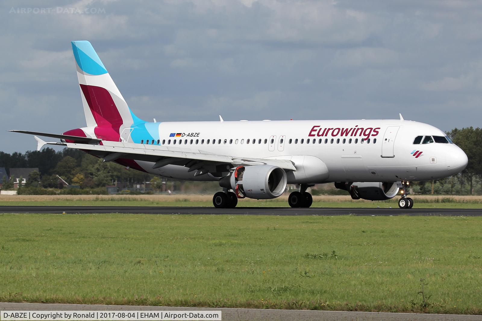D-ABZE, 2008 Airbus A320-216 C/N 3464, at spl