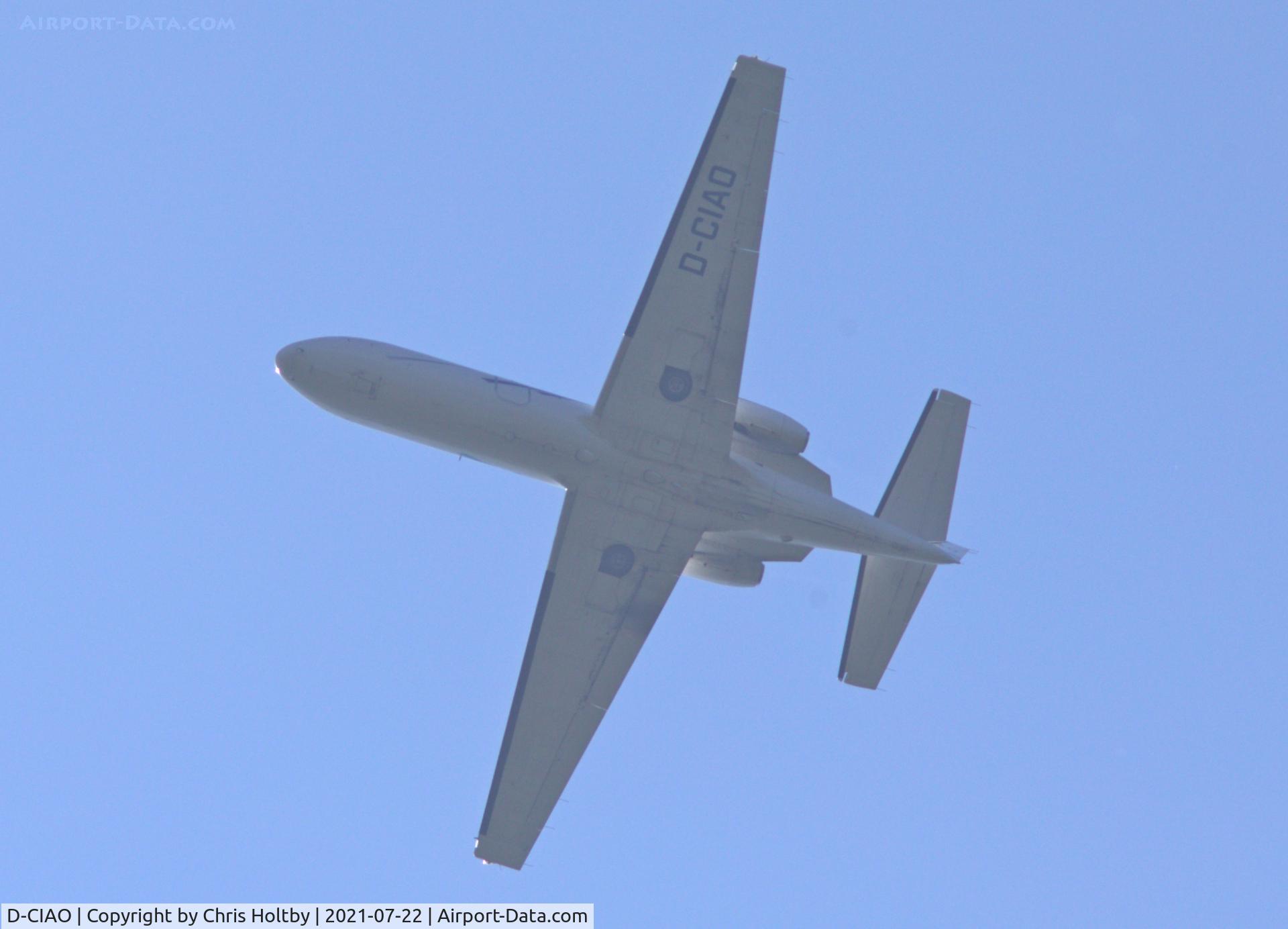 D-CIAO, 1981 Cessna 550 Citation II C/N 550-0255, Over Hutchinson's Bank NR, Croydon just taken off from Biggin Hill