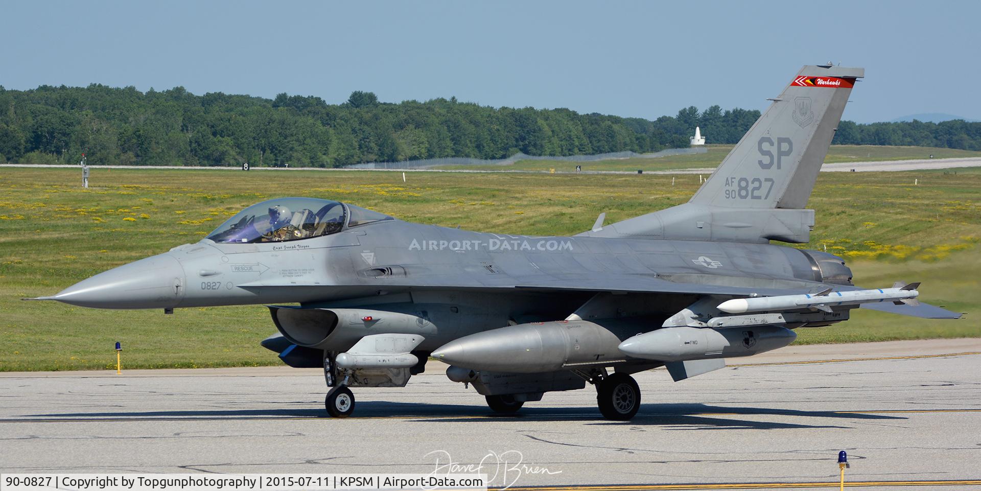 90-0827, 1990 General Dynamics F-16CM Fighting Falcon C/N CC-27, 480th FS