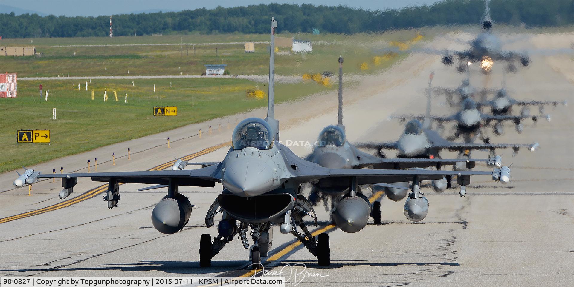 90-0827, 1990 General Dynamics F-16CM Fighting Falcon C/N CC-27, CUBE51 Flight out of Spangdahlem, Germany