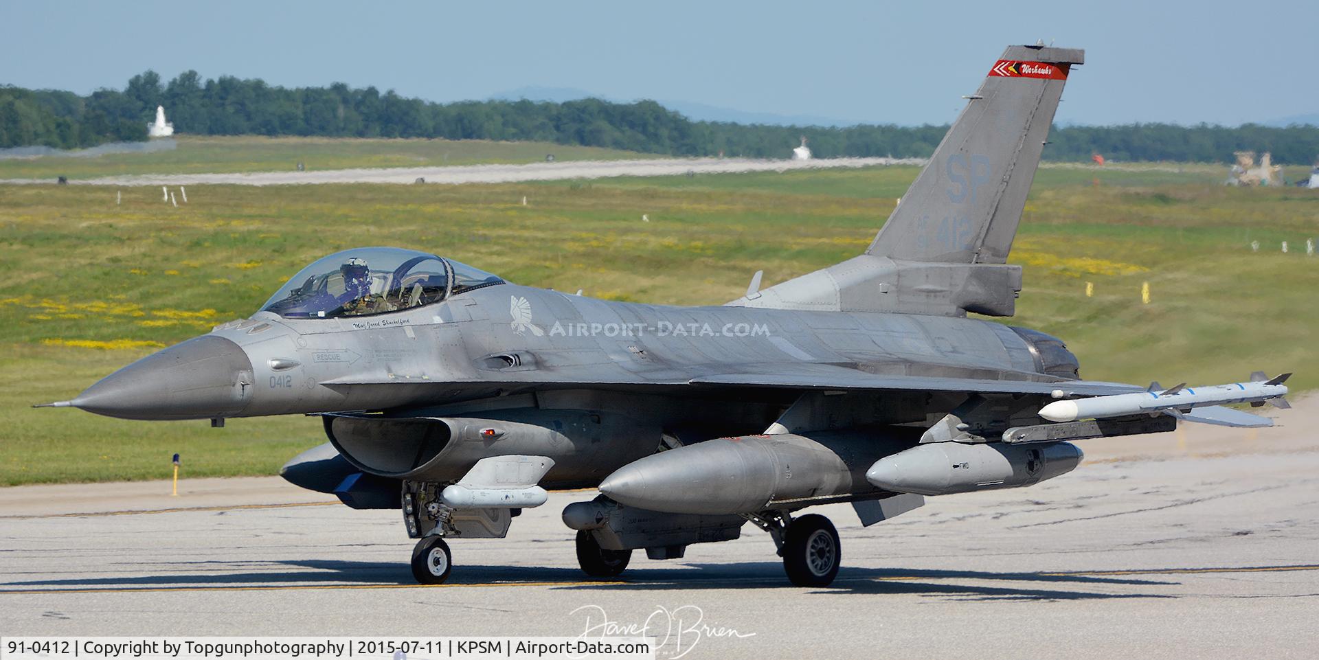 91-0412, 1991 General Dynamics F-16C Fighting Falcon C/N CC-110, CUBE52