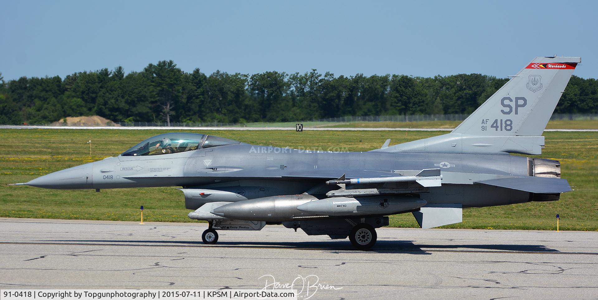 91-0418, General Dynamics F-16CJ Fighting Falcon C/N CC-116, CUBE56 closes out the flight