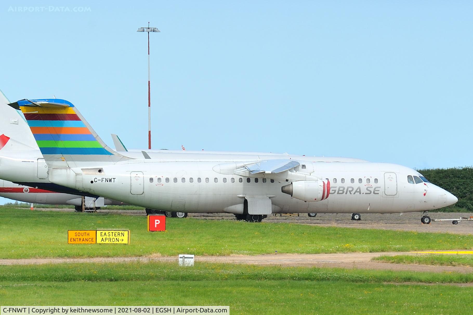 C-FNWT, British Aerospace Avro 146-RJ100 C/N E3250, Parked awaiting maintenance.