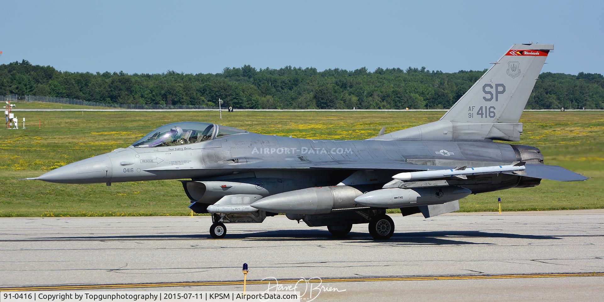91-0416, 1994 General Dynamics F-16CJ Fighting Falcon C/N CC-114, CUBE54 480th FS