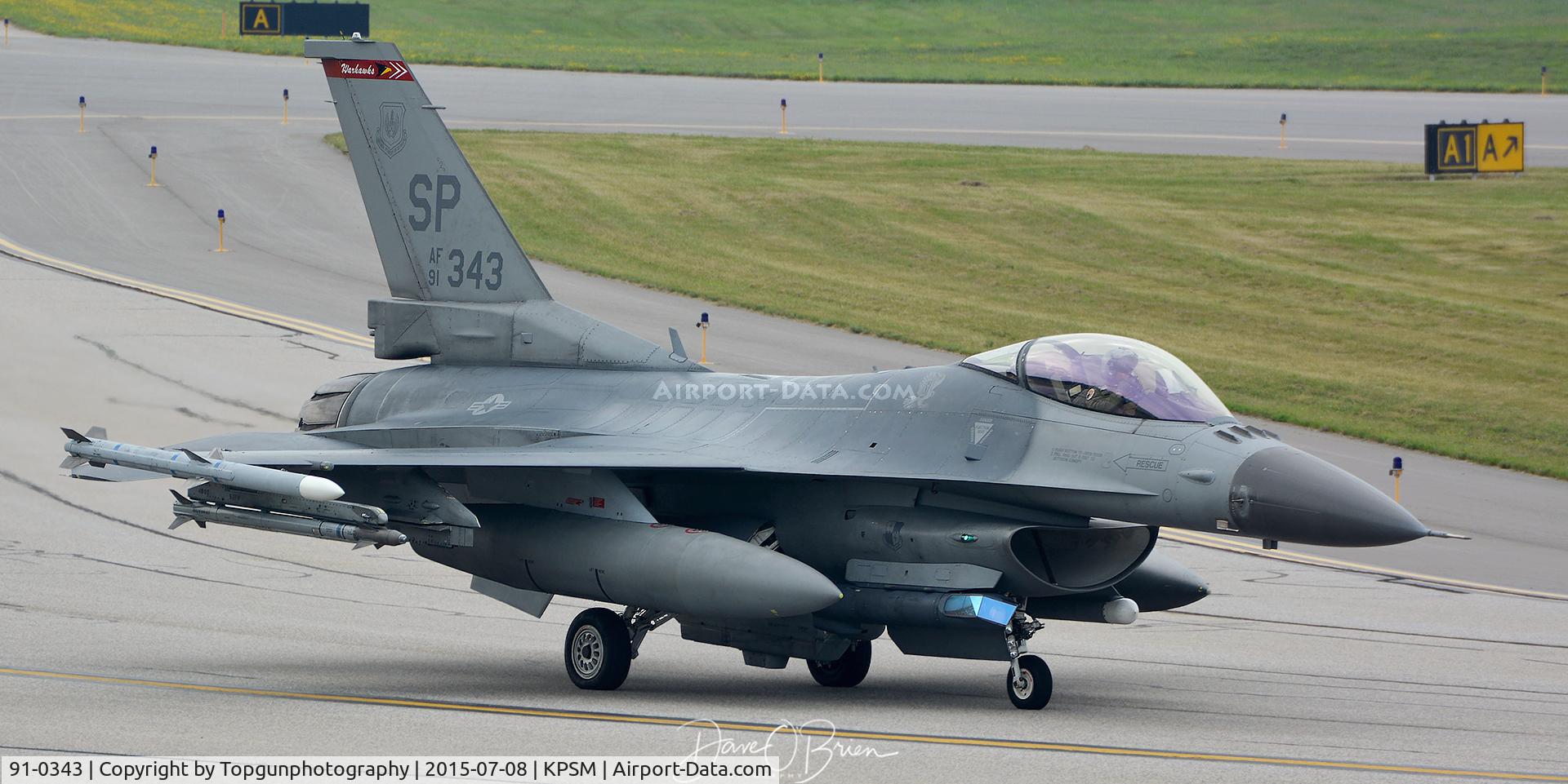 91-0343, 1991 General Dynamics F-16CM Fighting Falcon C/N CC-41, RETRO41 480th FS out of Spangdahlem Germany
