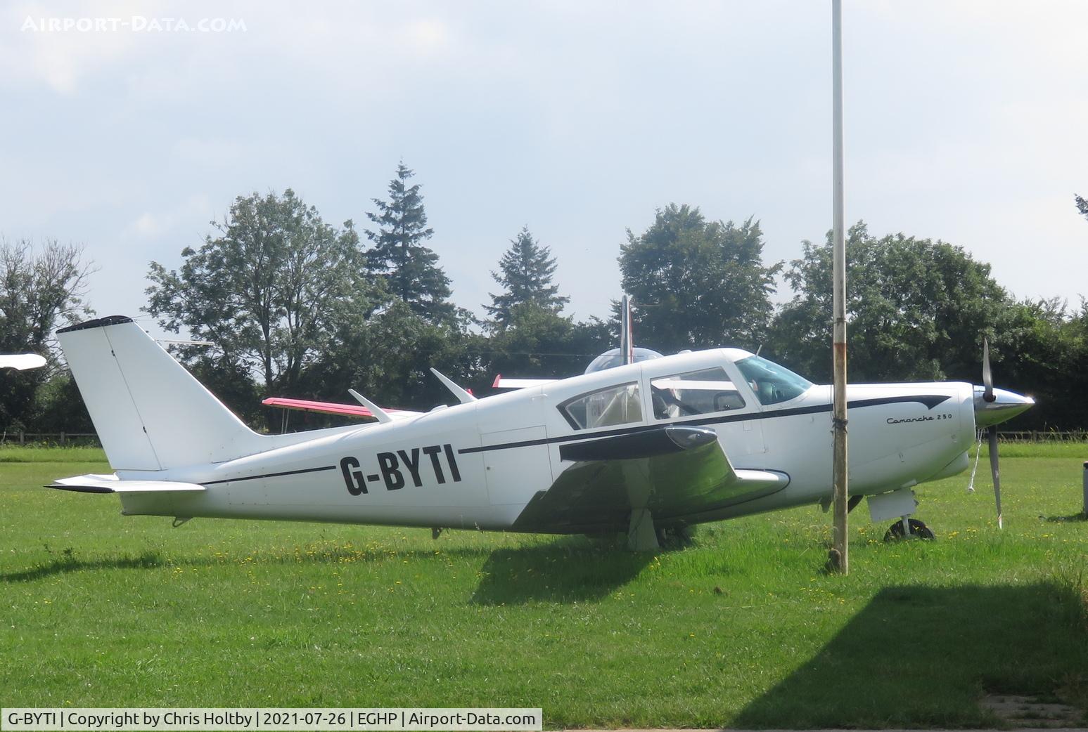 G-BYTI, 1963 Piper PA-24-250 Comanche C/N 24-3489, Resident parked at Popham, Hants