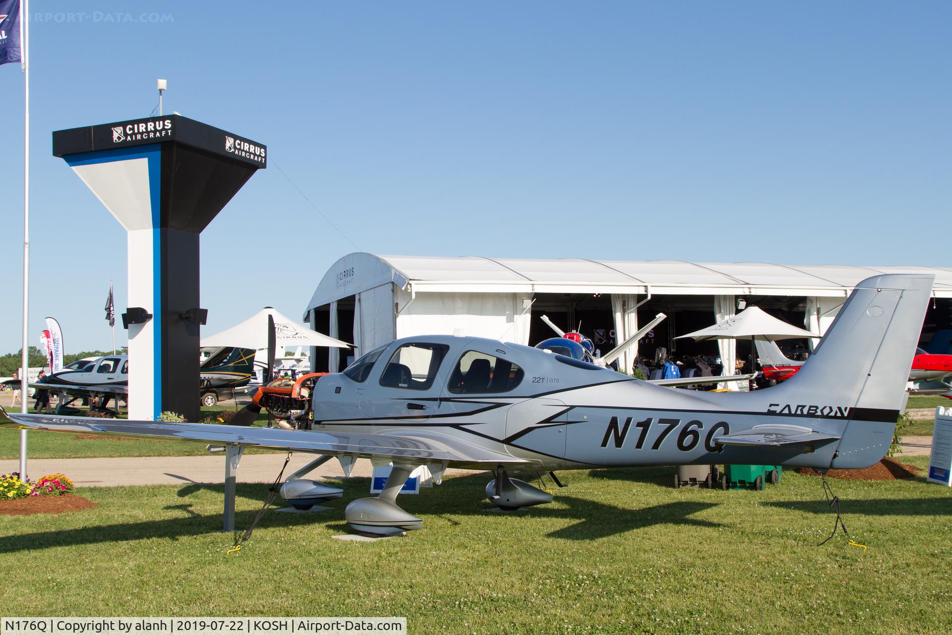 N176Q, 2019 Cirrus SR22T C/N 1898, On the Cirrus exhibit at AirVenture 2019