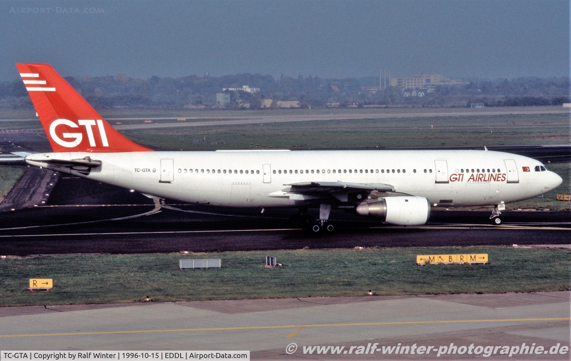TC-GTA, 1978 Airbus A300B4-2C C/N 054, Airbus A300B4-103 - GTI-Airlines - 054 - TC-GTA - 15.10.1996 - DUS