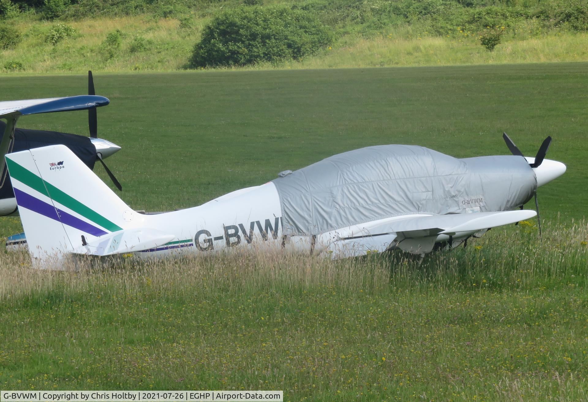G-BVWM, 2000 Europa Monowheel C/N PFA 247-12620, Parked and covered at Popham