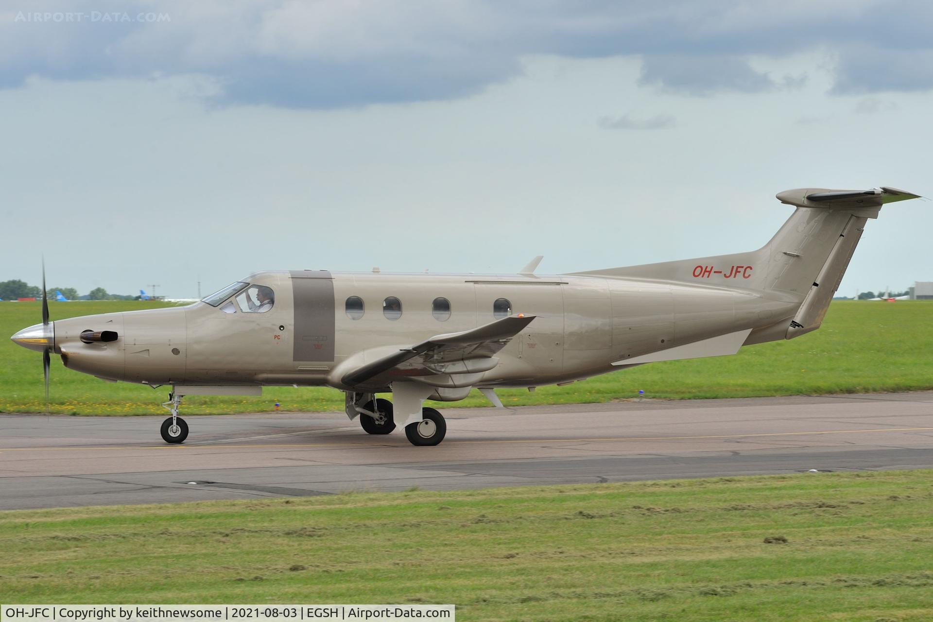 OH-JFC, 2017 Pilatus PC-12/47E C/N 1759, Arriving at Norwich from Switzerland.
