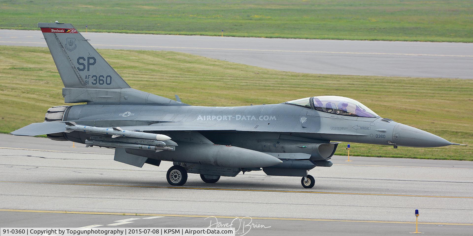 91-0360, 1993 General Dynamics F-16CJ Fighting Falcon C/N CC-58, RETRO43
