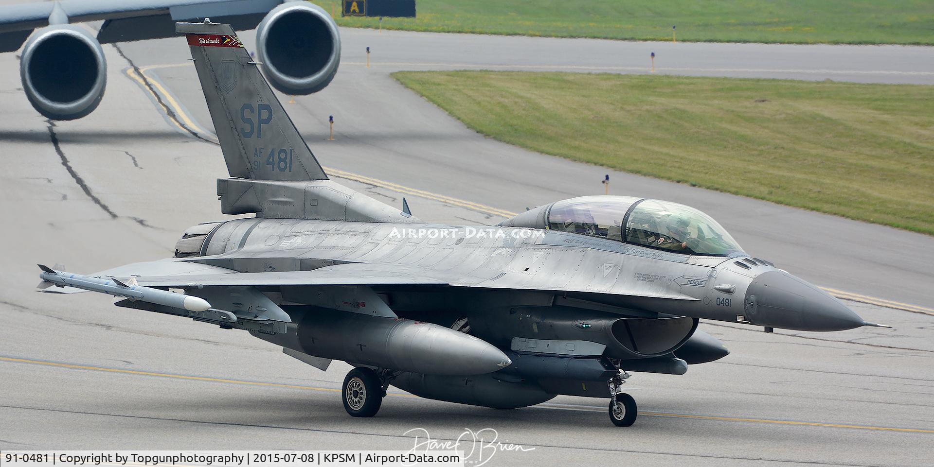 91-0481, 1994 General Dynamics F-16D Fighting Falcon C/N CD-36, CUBE46