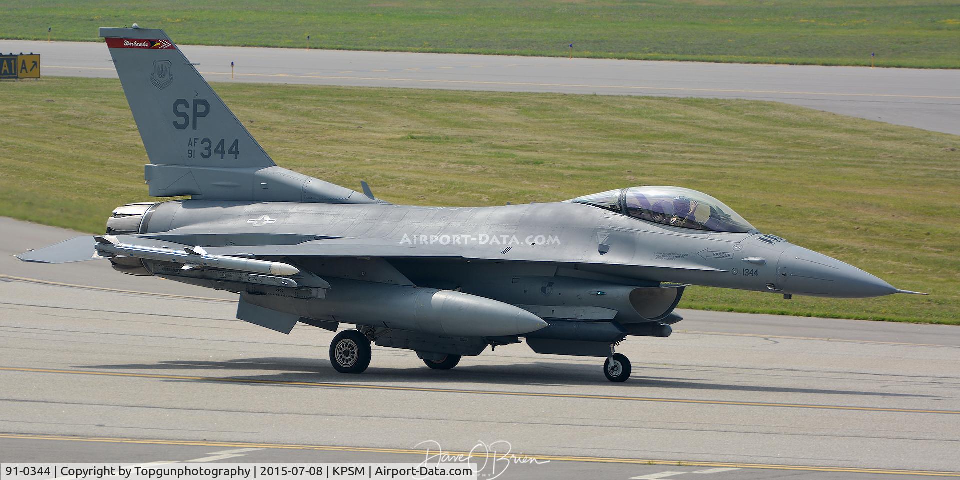 91-0344, General Dynamics F-16CJ Fighting Falcon C/N CC-42, MAZDA61 from Spangdahlem AFB