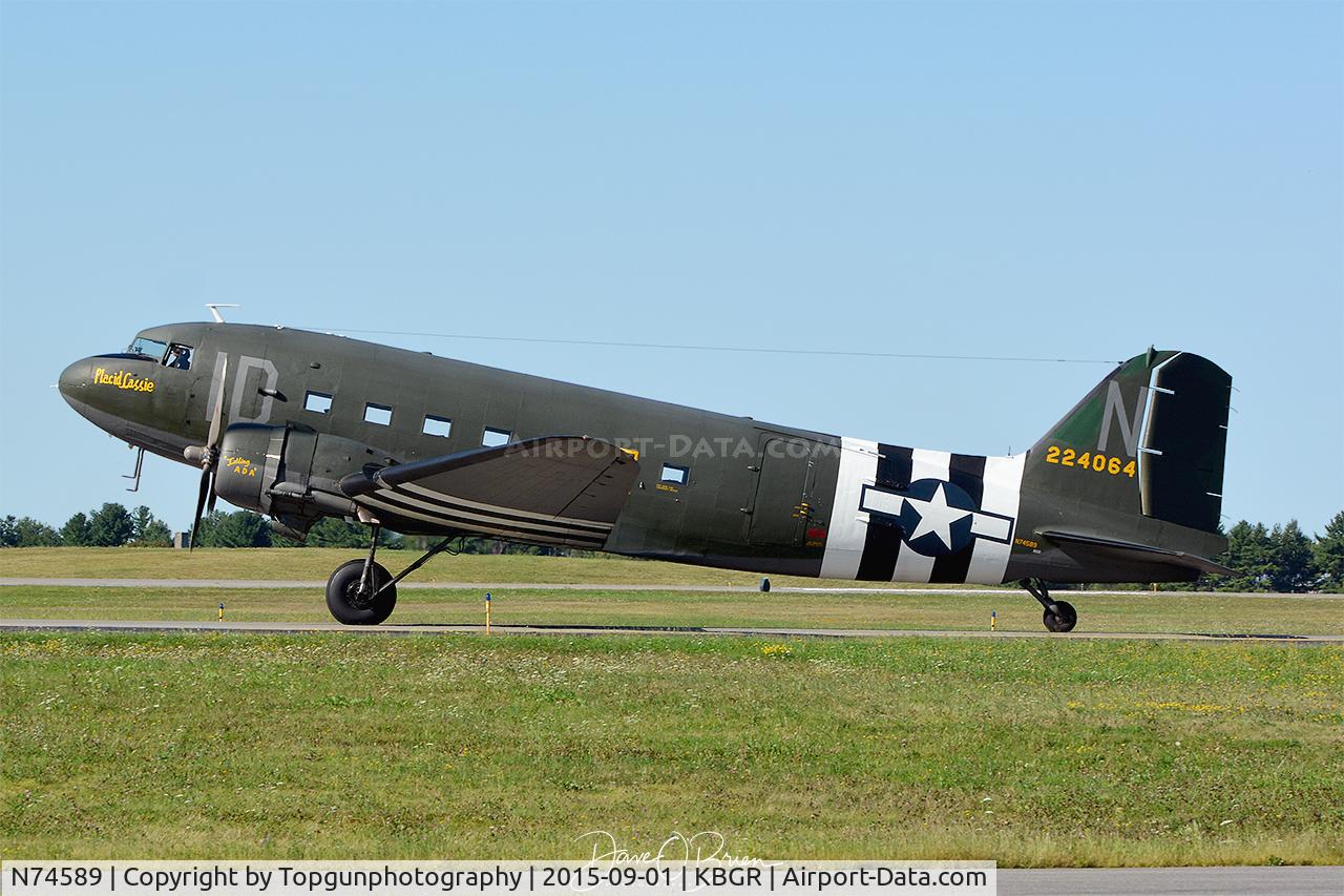 N74589, 1943 Douglas DC3C-S1C3G (C-47A) C/N 9926, Nice surprise while up at Bangor.