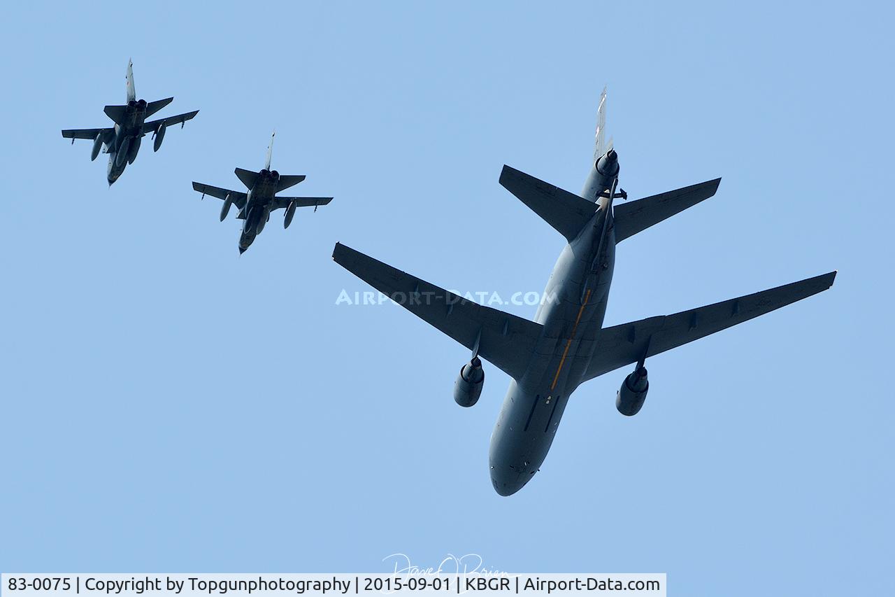 83-0075, 1983 McDonnell Douglas KC-10A Extender C/N 48216, MAZDA41 Flight in the overhead at Bangor with GAF Tornados