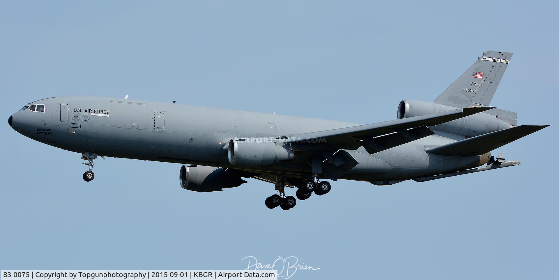 83-0075, 1983 McDonnell Douglas KC-10A Extender C/N 48216, KC-10A out of Travis AFB.