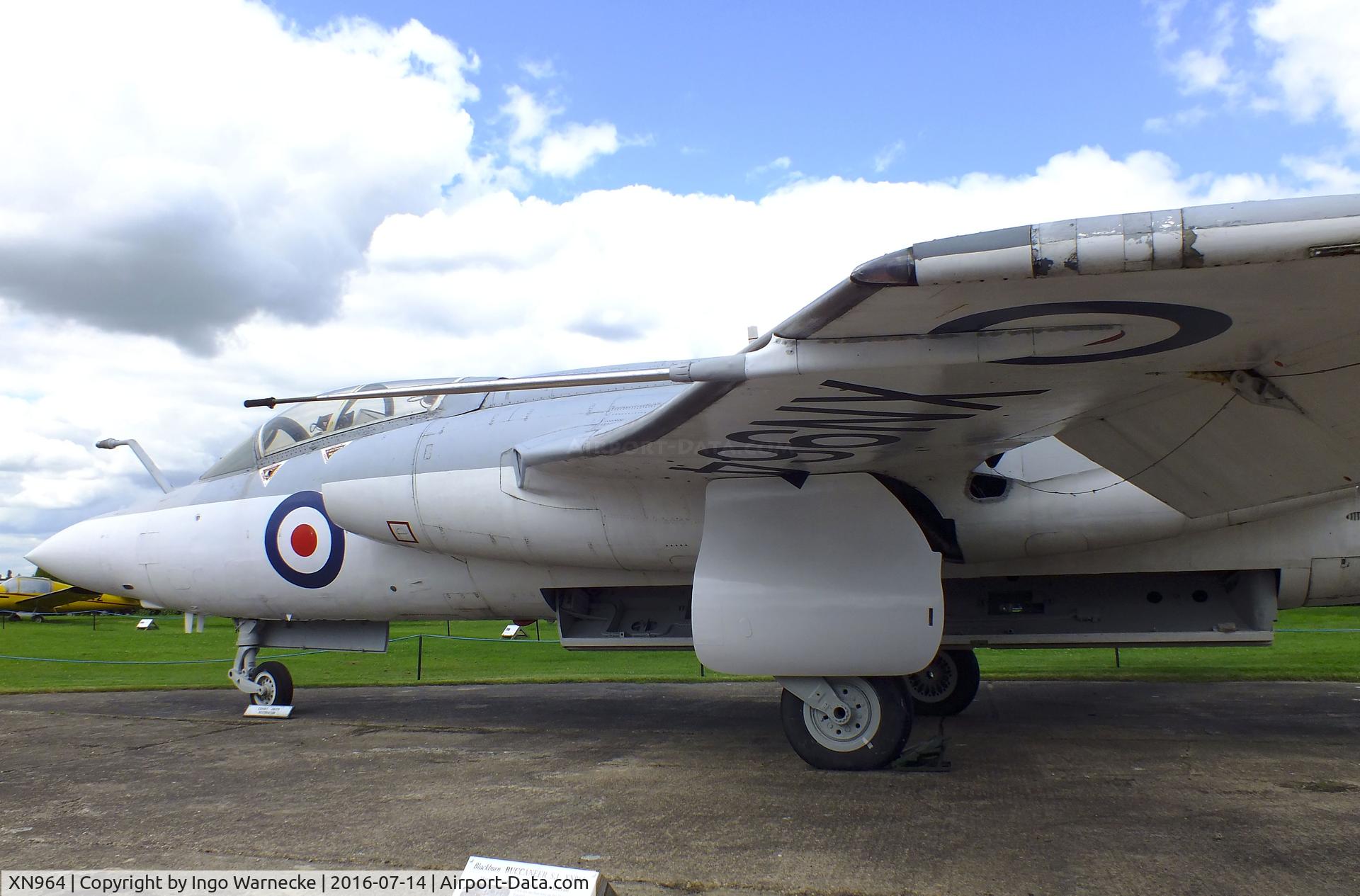 XN964, 1963 Blackburn Buccaneer S.1 C/N B3-19-62, Blackburn (Hawker Siddeley) Buccaneer S1, being restored at the Newark Air Museum