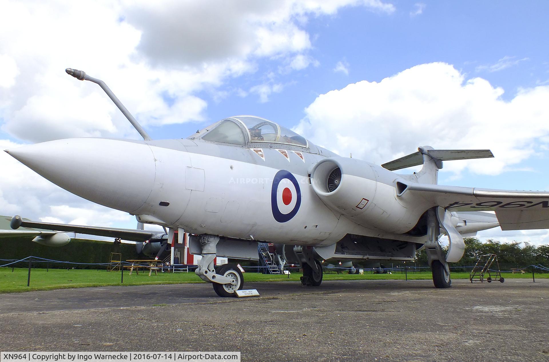 XN964, 1963 Blackburn Buccaneer S.1 C/N B3-19-62, Blackburn (Hawker Siddeley) Buccaneer S1, being restored at the Newark Air Museum