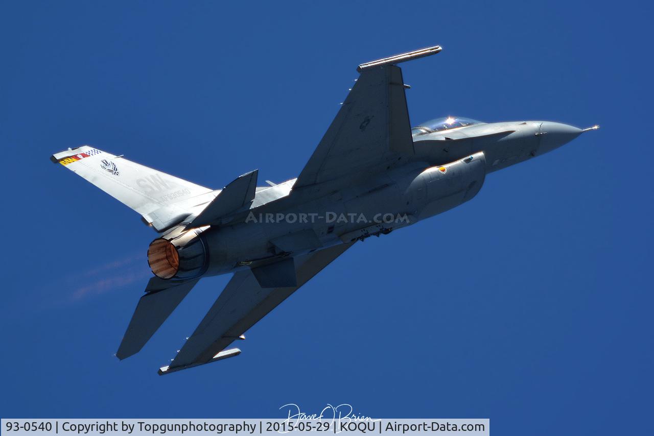 93-0540, 1993 Lockheed F-16C Fighting Falcon C/N CC-175, F-16 Demo blasting off