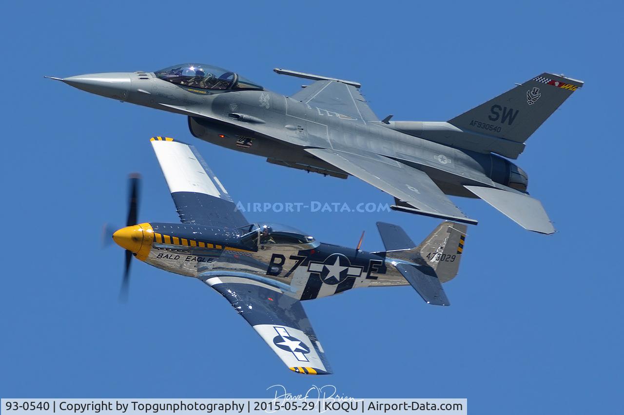 93-0540, 1993 Lockheed F-16C Fighting Falcon C/N CC-175, USAF Heritage Flight