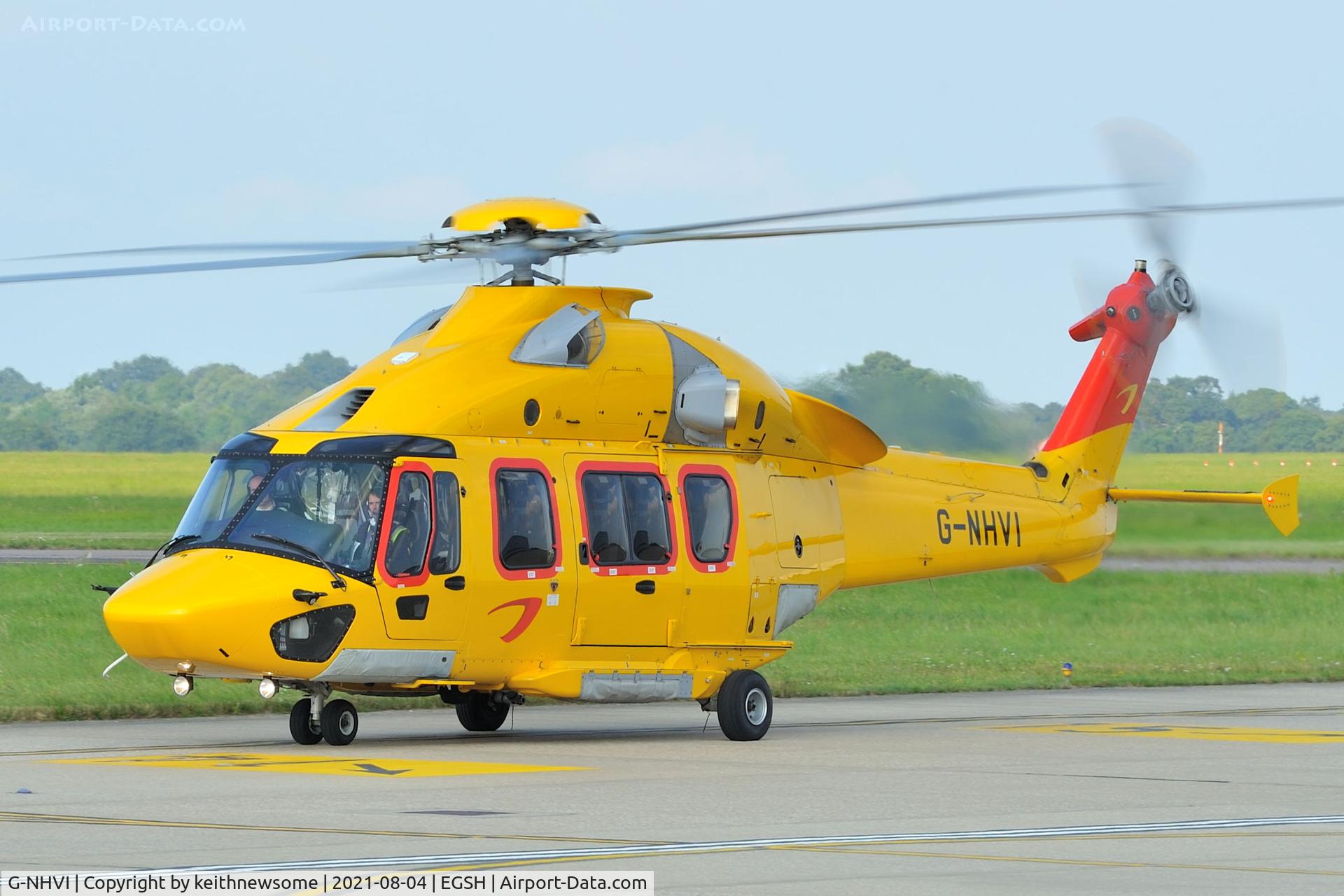 G-NHVI, 2015 Airbus Helicopters EC-175B C/N 5010, Arriving at Norwich from Aberdeen.