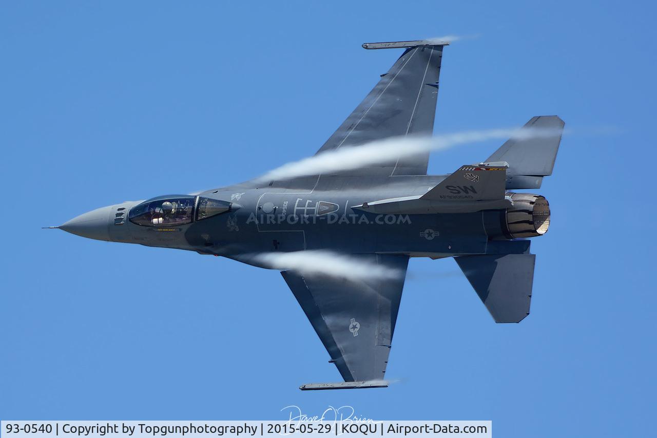 93-0540, 1993 Lockheed F-16C Fighting Falcon C/N CC-175, Photo pass