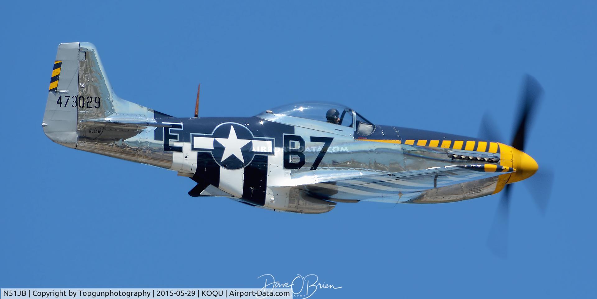 N51JB, 1944 North American P-51D Mustang C/N 122-39488, Mustang lifts off for Heritage Demo