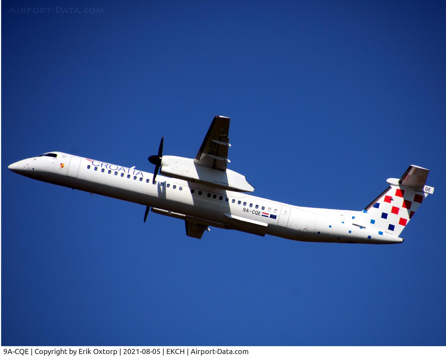 9A-CQE, 2010 De Havilland Canada DHC-8-402Q Dash 8 C/N 4300, 9A-CQE taking off rw 22R
