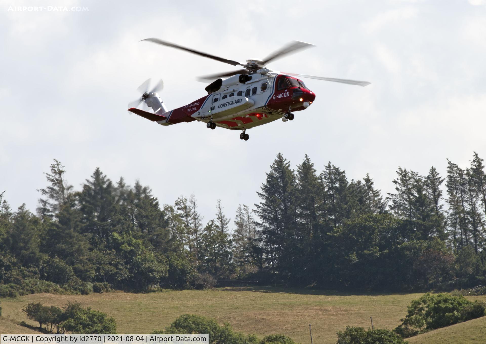 G-MCGK, 2014 Sikorsky S-92A C/N 920251, Rescue 936 over Mid Wales