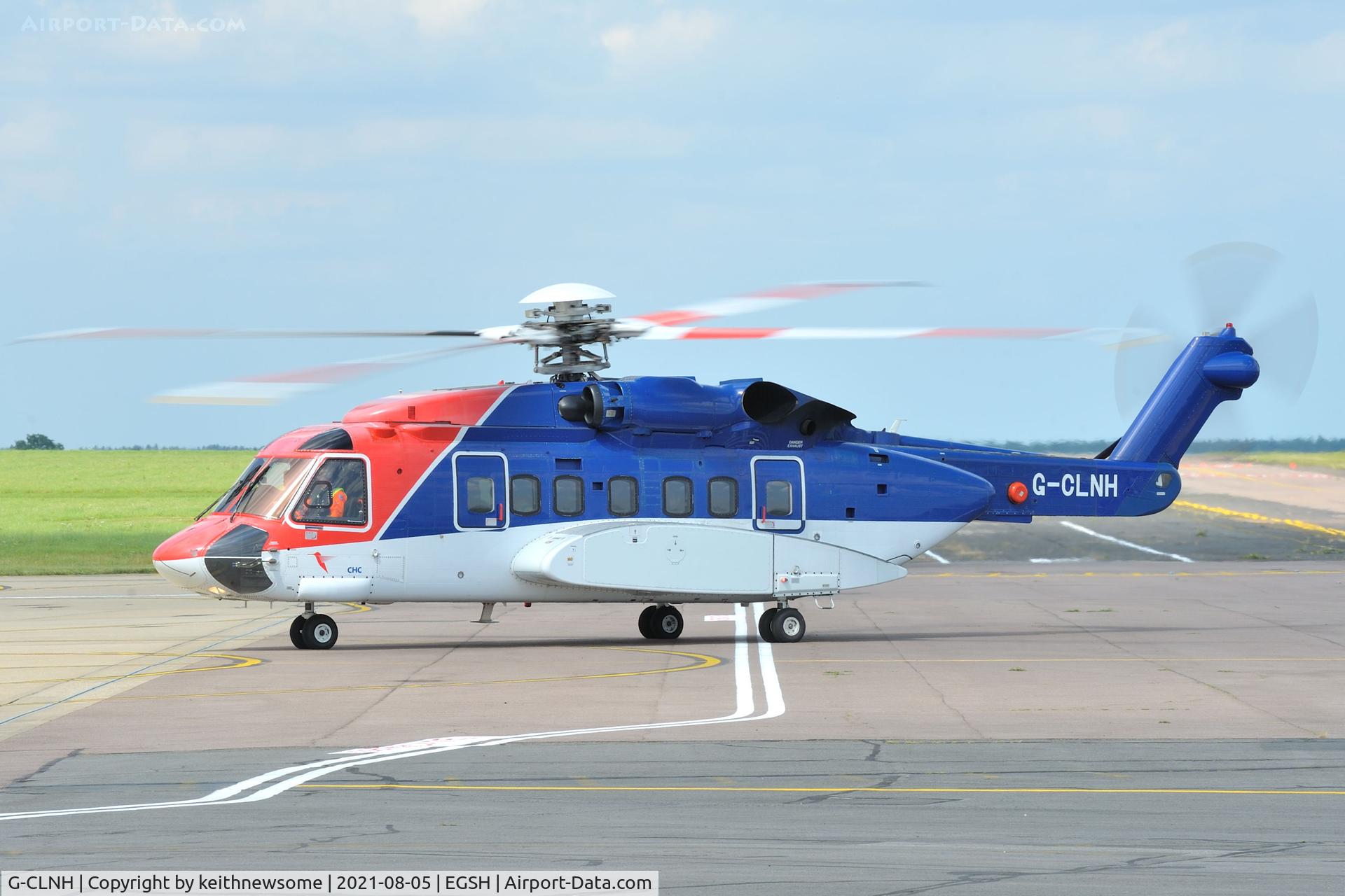 G-CLNH, 2005 Sikorsky S-92A C/N 920014, Arriving at Norwich from offshore.