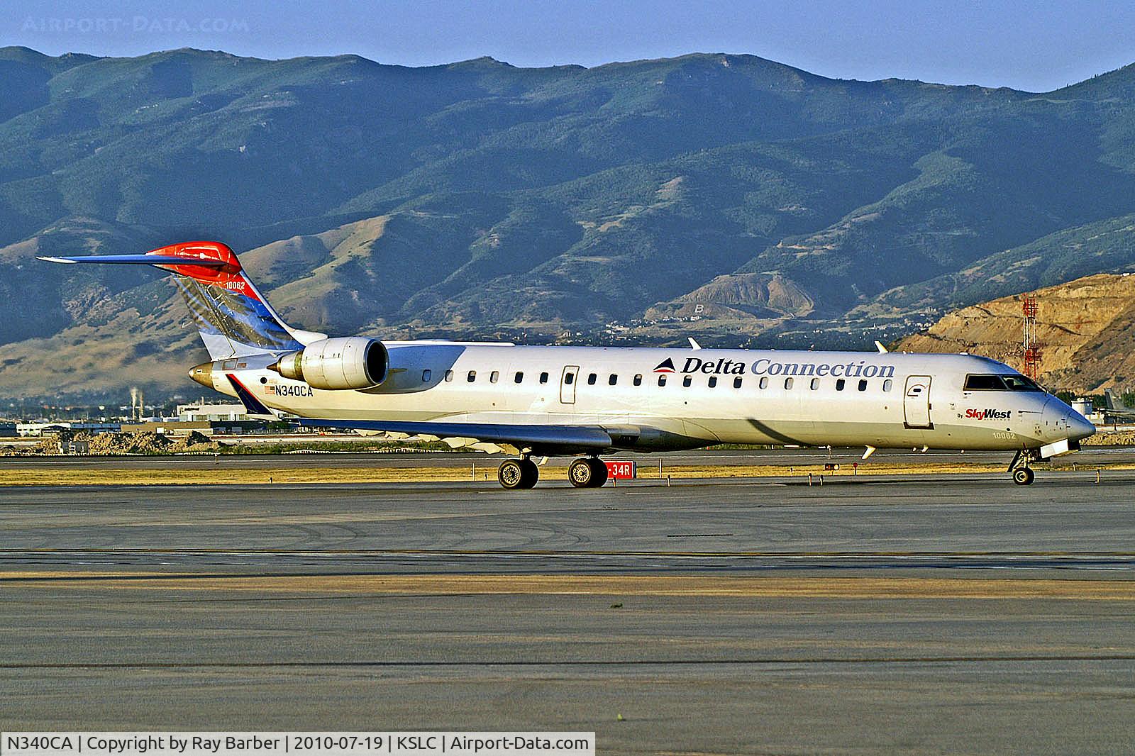 N340CA, 2002 Bombardier CRJ-701ER (CL-600-2C10) Regional Jet C/N 10062, N340CA   Bombardier CRJ-701ER [10062] (Delta Connection / SkyWest) Salt Lake City~N 19/07/2010