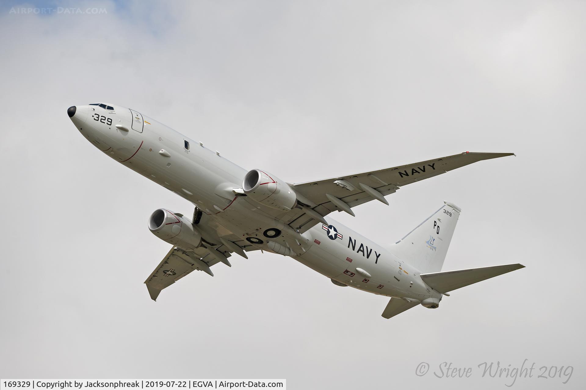 169329, 2017 Boeing P-8A Poseidon C/N 62295, Take off from RAF Fairford, UK