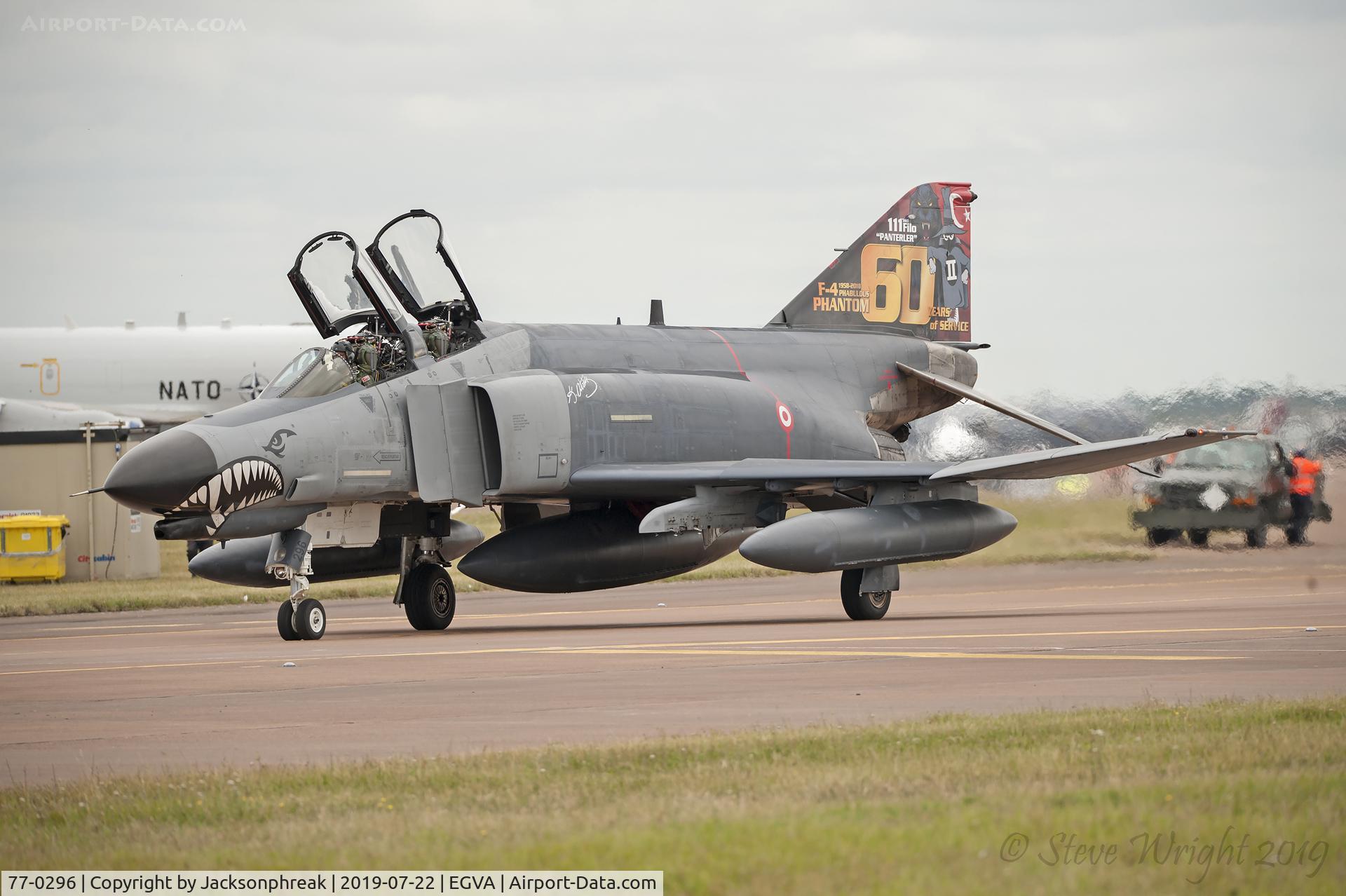77-0296, 1977 McDonnell Douglas F-4E-65-MC (2020) Phantom C/N 5009, Preparing to depart from RAF Fairford UK