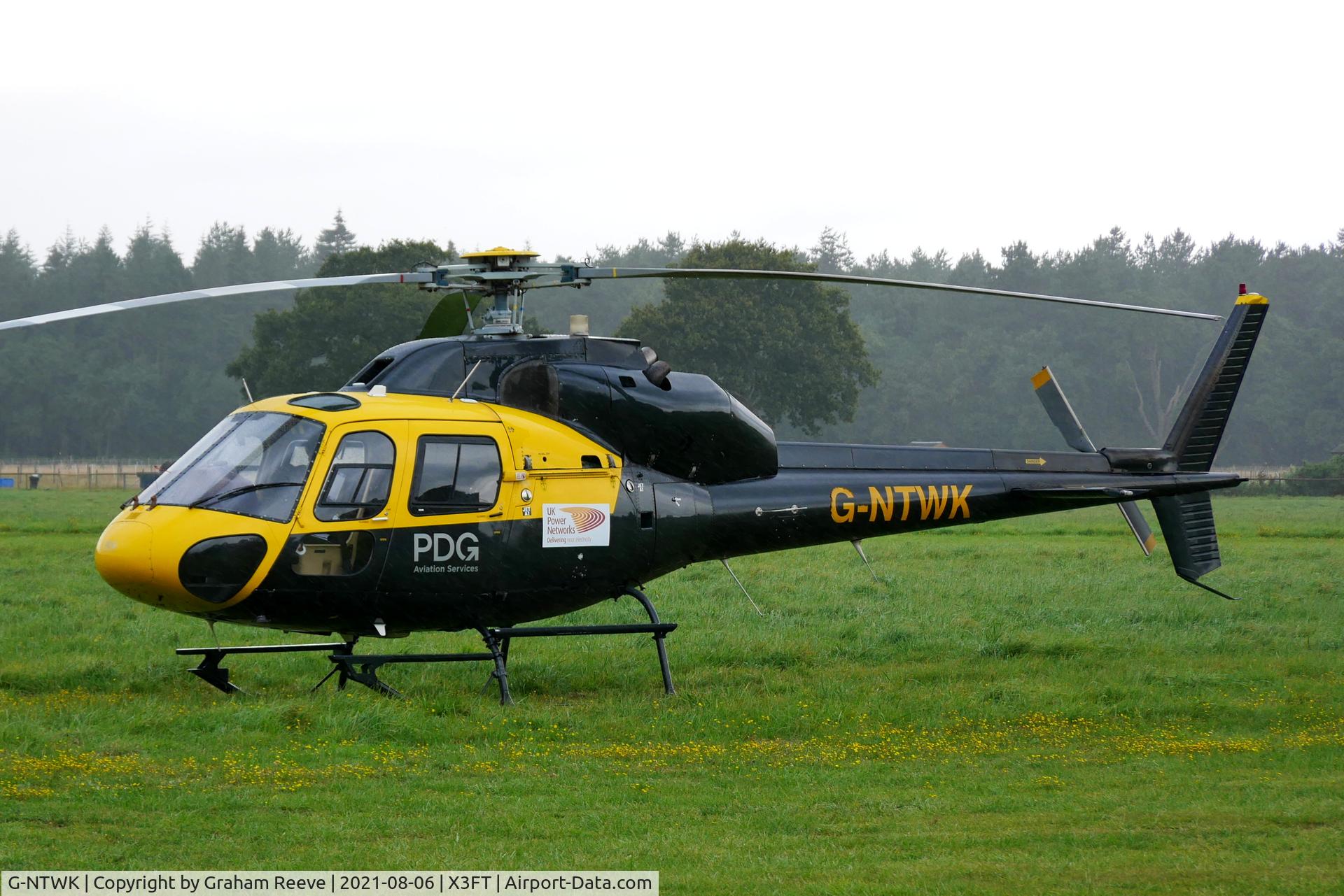 G-NTWK, 1986 Aerospatiale AS-355F-1 Twin Squirrel C/N 5347, Parked at Felthorpe.