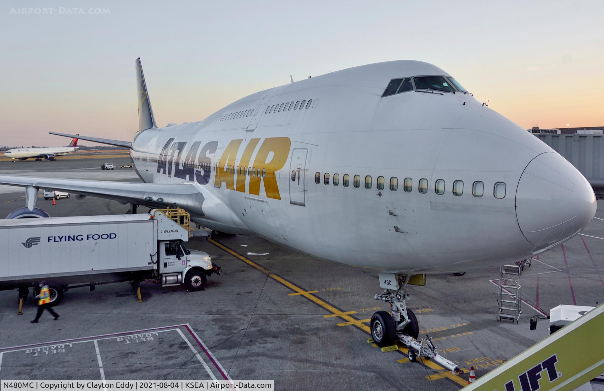 N480MC, 1999 Boeing 747-422 C/N 28812, SEA 2021.
