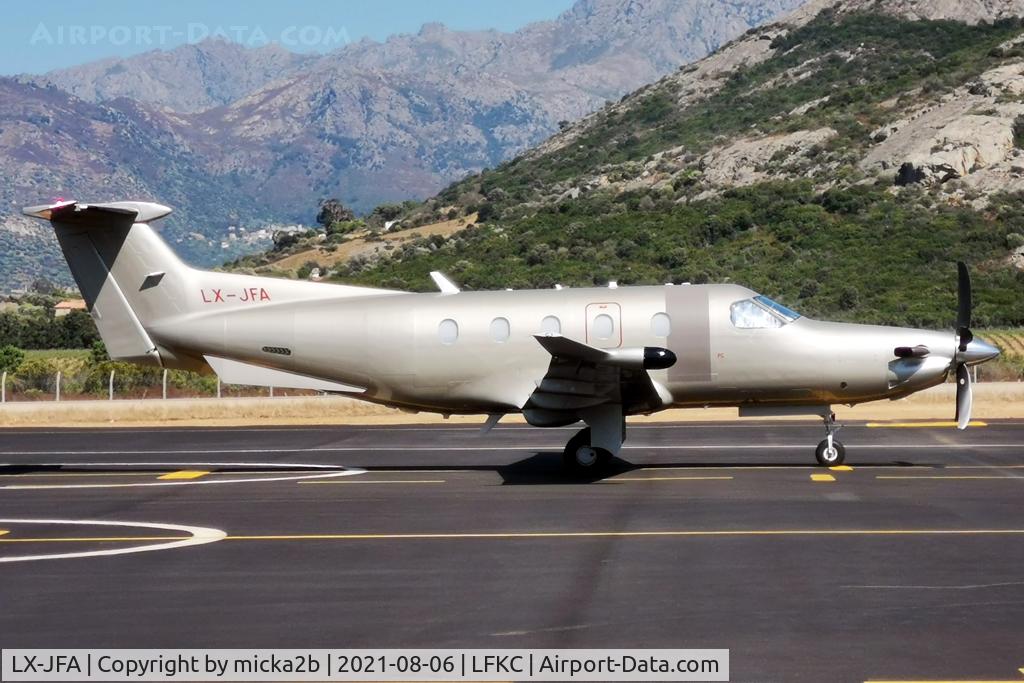 LX-JFA, 2016 Pilatus PC-12/47E C/N 1633, Parked