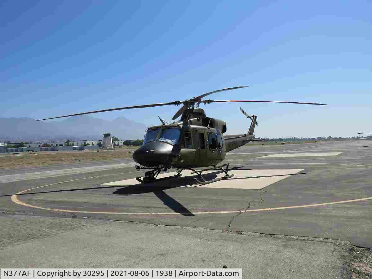 N377AF, 2017 Bell 412EP C/N 37030, Parked on the west helipad