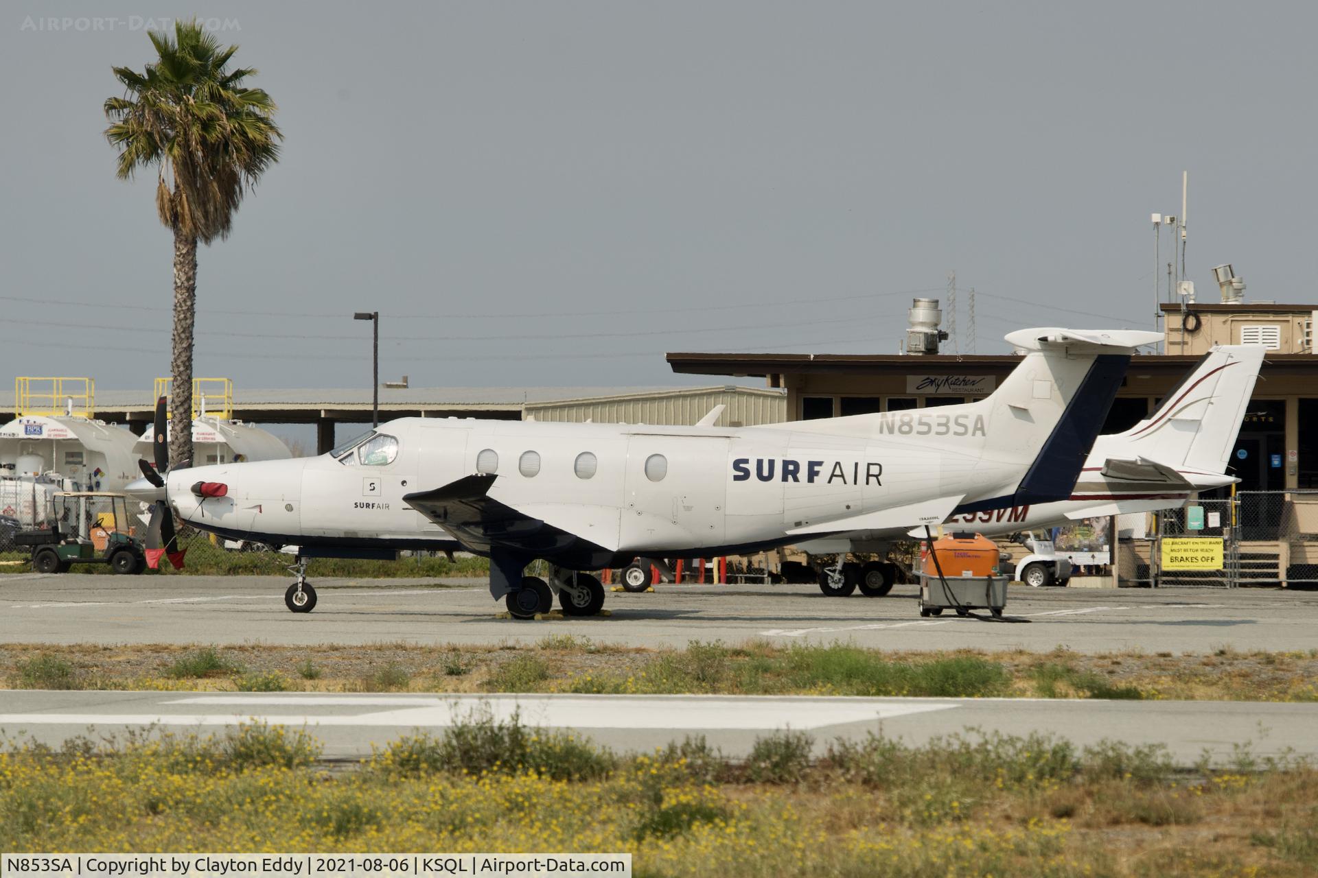 N853SA, 2015 Pilatus PC-12/47E C/N 1586, San Carlos Airport California 2021.