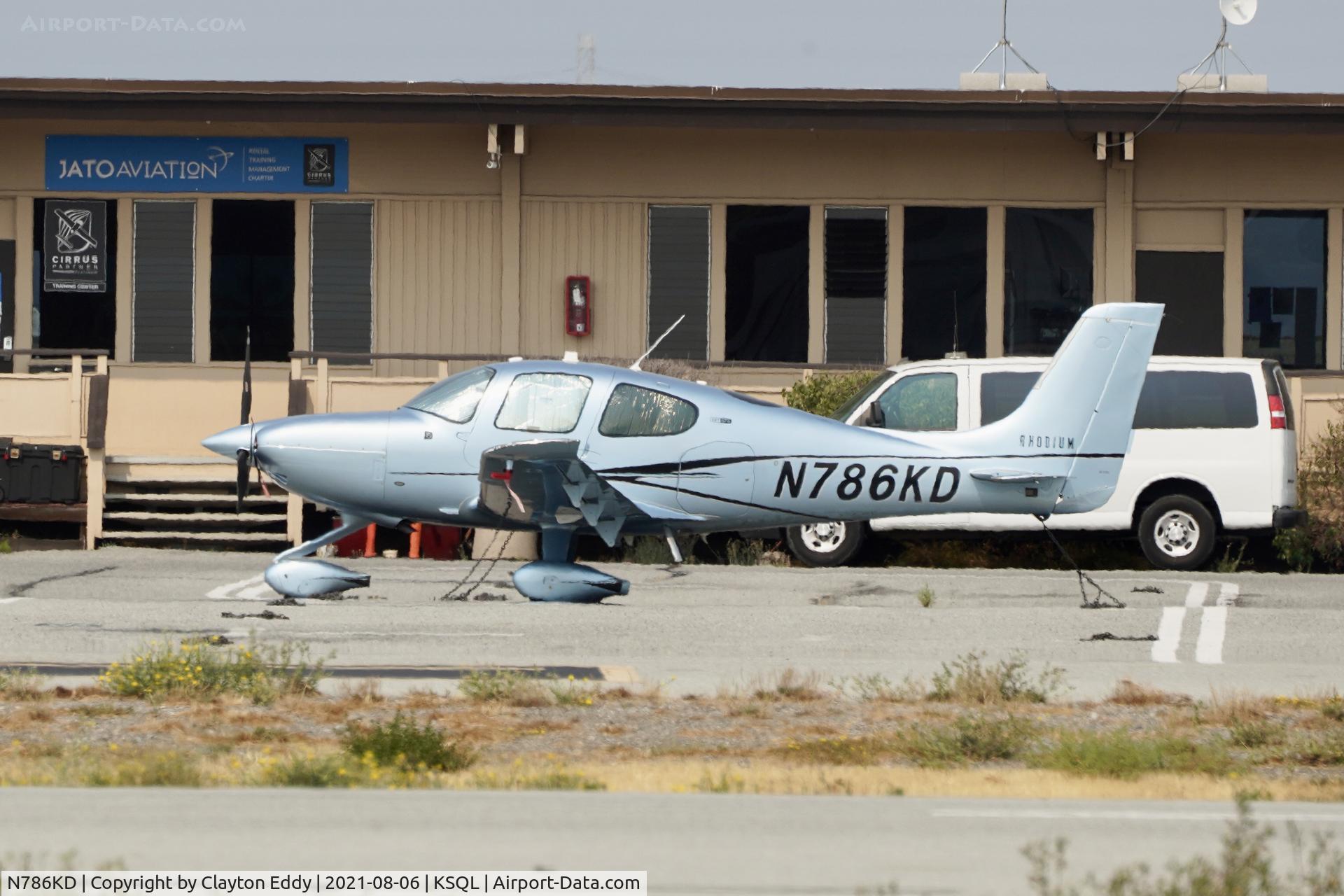 N786KD, 2020 Cirrus SR22T G6 C/N 2176, San Carlos Airport California 2021.