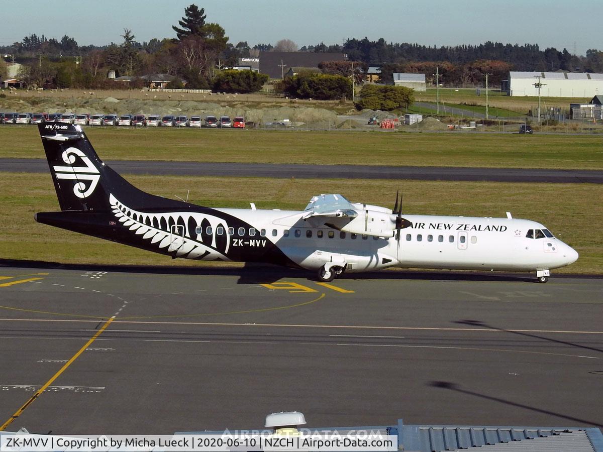 ZK-MVV, 2018 ATR 72-212A C/N 1507, At Christchurch