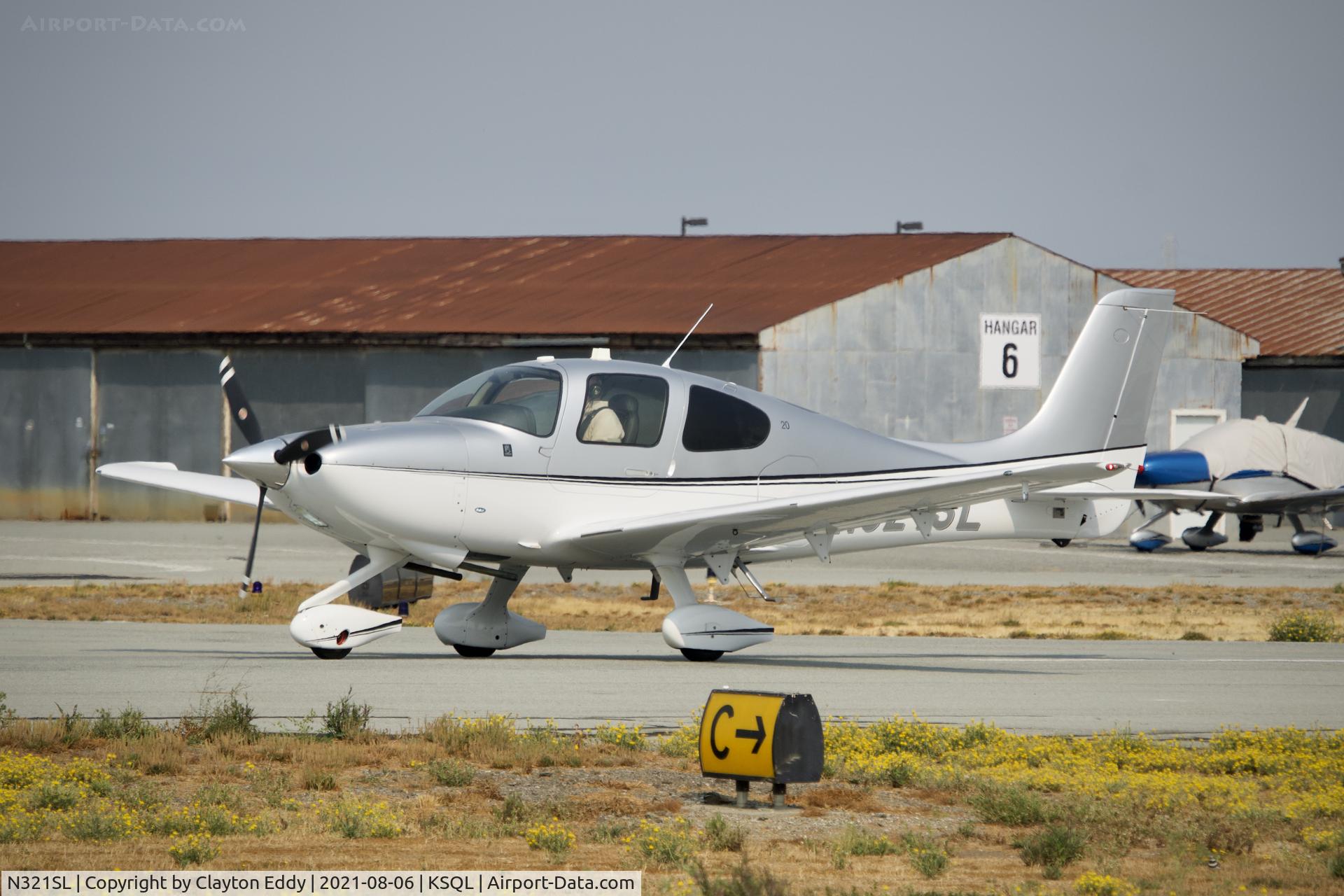 N321SL, 2016 Cirrus SR20 C/N 2325, San Carlos Airport California 2021.
