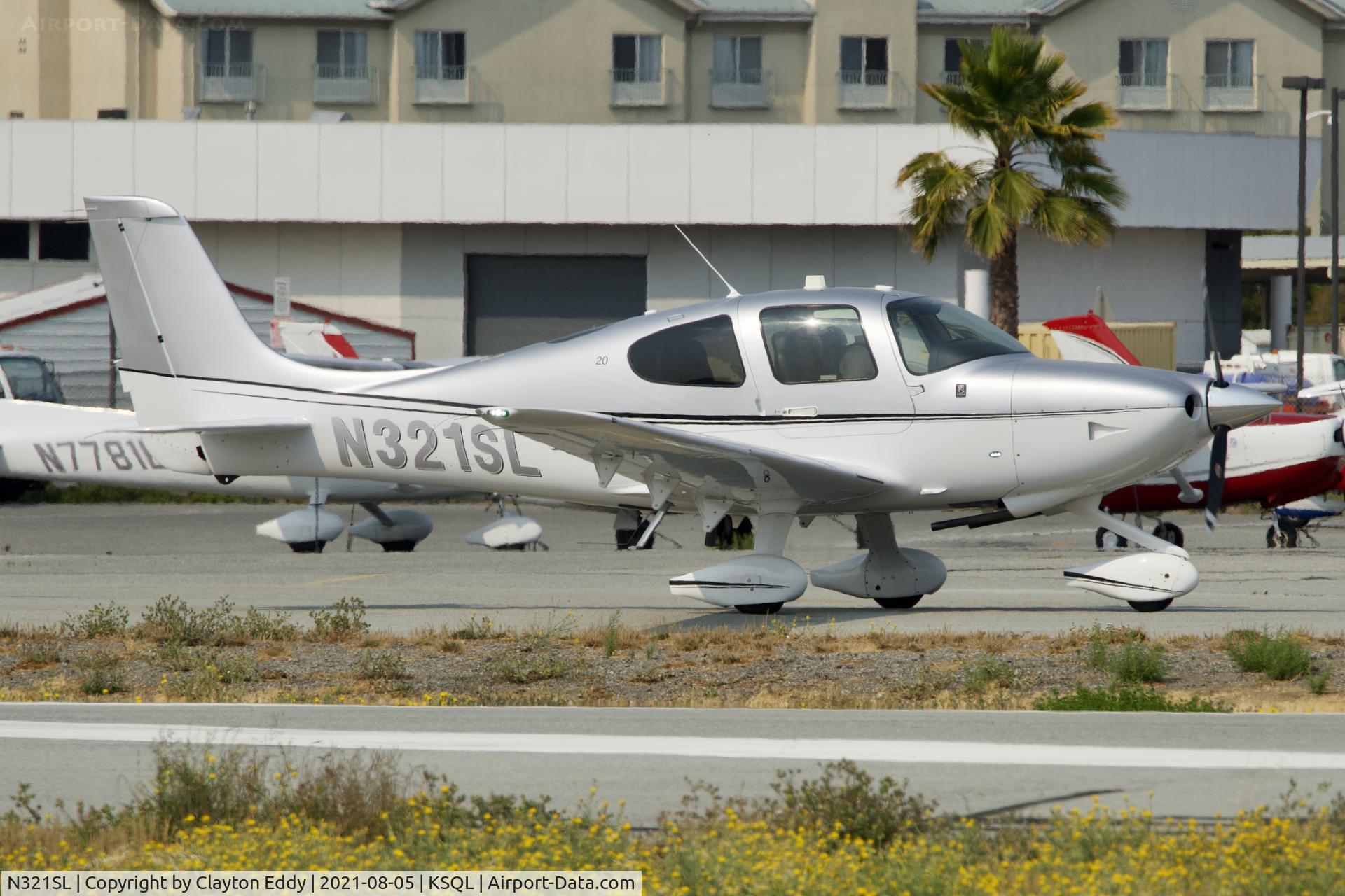 N321SL, 2016 Cirrus SR20 C/N 2325, San Carlos Airport California 2021.