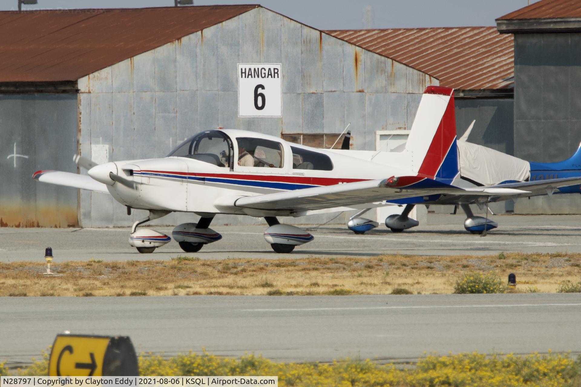 N28797, 1978 Grumman American AA-5B Tiger C/N AA5B0820, San Carlos Airport California 2021.