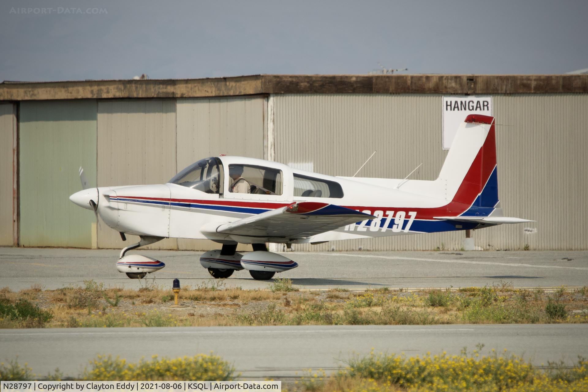 N28797, 1978 Grumman American AA-5B Tiger C/N AA5B0820, San Carlos Airport California 2021.